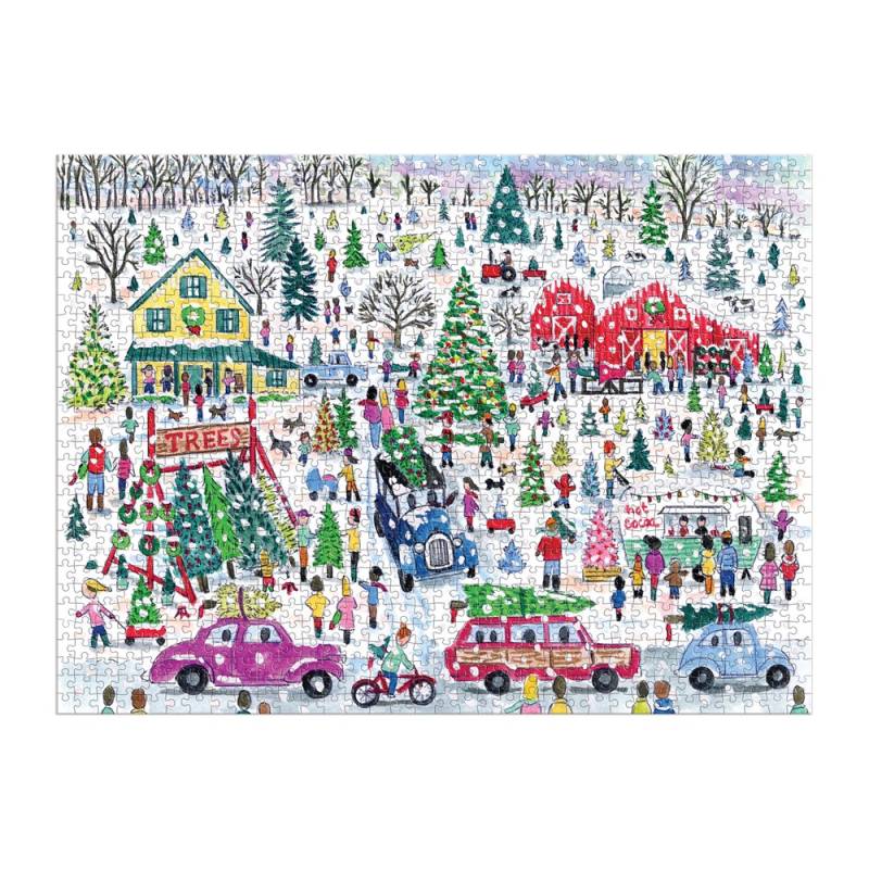 Galison Weihnachtsbaumfarm ? 1000-teiliges Folienpuzzle 1000 Teile Puzzle Galison-37584 von Galison