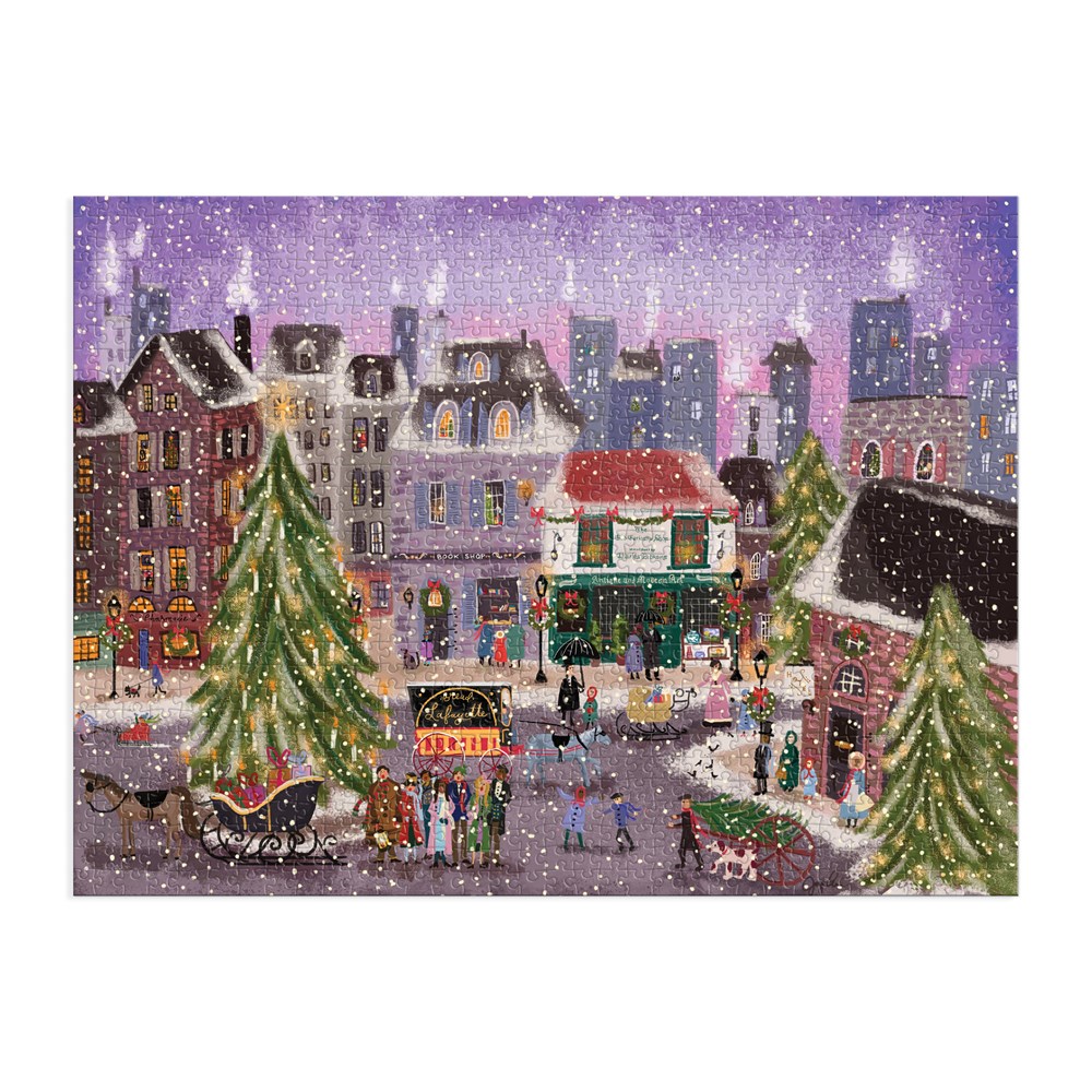 Galison Weihnachtsquadrat ? 1000-teiliges Puzzle in Quadratischer Box 1000 Teile Puzzle Galison-37118 von Galison