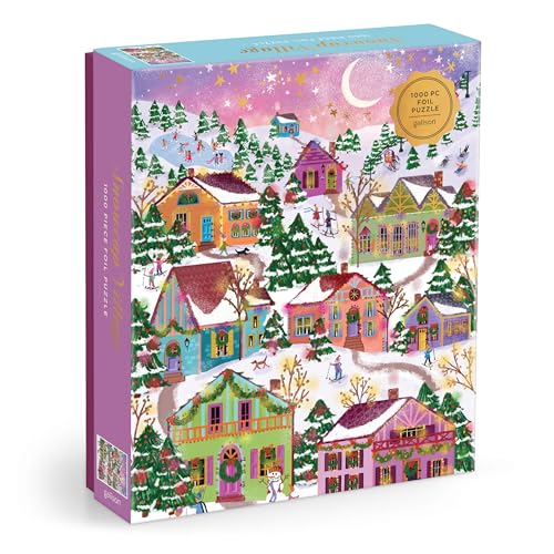 Joy Laforme Snowcap Village 1000 Piece Foil Puzzle Joy Laforme Snowcap Village 1000 Piece Foil Puzzle von Galison