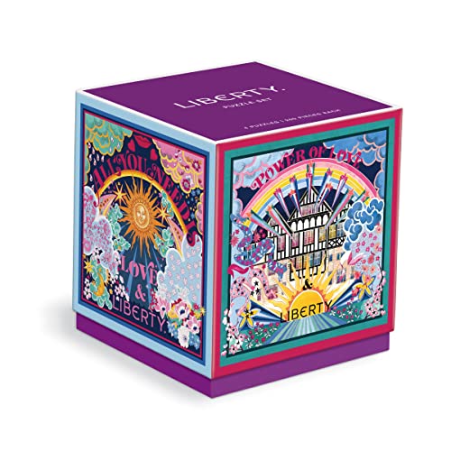 Galison Liberty Power of Love Set of 4 Puzzles - 800 Stück, 4 Sets à 200 Teile, Würfel, Klassisch, Jigsaw Puzzle Set, Puzzle, Blumig, Mittelstufe, Alle Altersgruppen von Galison