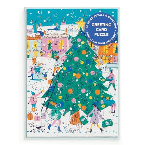 Merry & Bright Greeting Card Puzzle von Galison