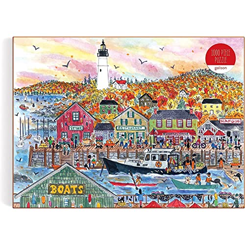 Galison 9780735374928 Michael Storrings Autumn by The Sea Jigsaw Puzzle, Multicoloured, 1000 Pieces von Galison