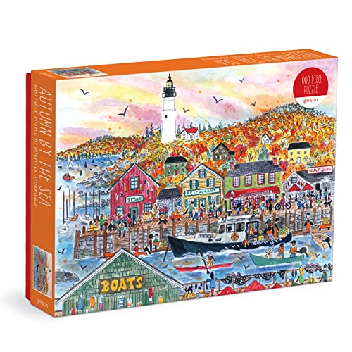 Galison 9780735374928 Michael Storrings Autumn by The Sea Jigsaw Puzzle, Multicoloured, 1000 Pieces von Galison