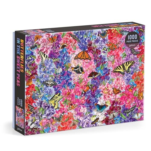 Troy Litten Butterflies In The Sweet Peas 1000 Piece Puzzle von Galison