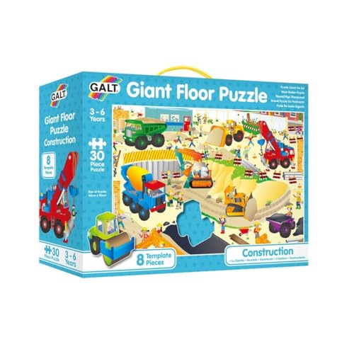 Galt Toys, Giant Floor Puzzle - Construction Site, Floor Puzzles for Kids, Ages 3 Years Plus von Galt