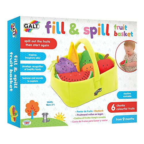 Galt Toys, Fill & Spill Fruit Basket, Soft Activity Toys, Ages 9 Months Plus von Galt