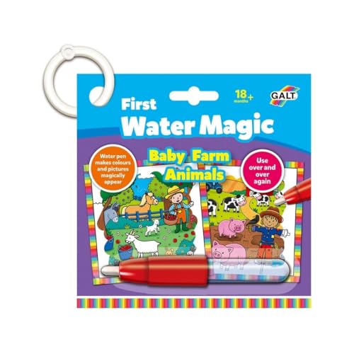 Galt Toys, First Water Magic - Baby Farm Animals, Kids Colouring Book, Ages 18 Months Plus von Galt