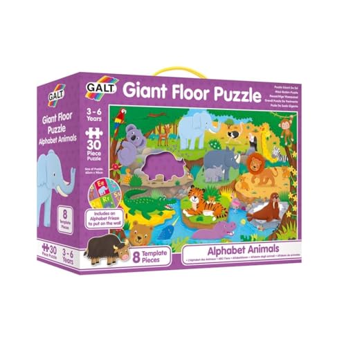 Galt Toys, Giant Floor Puzzle - Alphabet Animals, Floor Puzzles for Kids, Ages 3 Years Plus von Galt