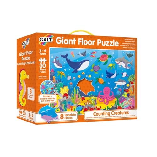 Galt Toys, Giant Floor Puzzle - Counting Creatures, Floor Puzzles for Kids, Ages 3 Years Plus von Galt