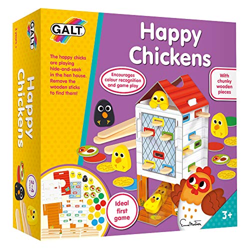 Galt Toys, Happy Chickens, Colour Matching Games for Toddlers, Ages 3 Years Plus, 2-4 Players von Galt