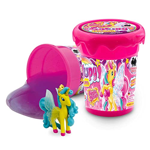 CRAZE Magic Slime GALUPY | Schleim Kinder mit wunderschönen Einhorn Spielfigur - Slime Set 110 ml Dose mit Überraschung, Kinderschleim sicher & geruchsneutral von Galupy