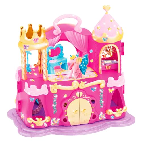 GALUPY Rainbow Unicorn Magic Castle - Spielset mit verschließbarem Schloss, 1 Exklusive Galupy Einhorn Figur und viel Zubehör von Galupy