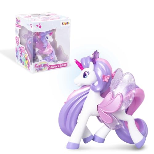 Galupy Rainbow Unicorn Collector Edition Fancy - Einhorn Spielzeug zu Sammeln, Einhorn Figuren mit Glitzerflügeln & Swarovski Kristal von Galupy