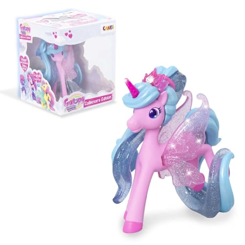 Galupy Rainbow Unicorn Collector Edition Misty - Einhorn Spielzeug zu Sammeln, Einhorn Figuren mit Glitzerflügeln & Swarovski Kristal von Galupy