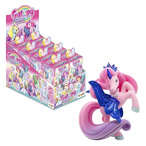 Galupy Unicorn Rainbow 16er Pack - Einhorn Spielzeug zu Sammeln, Einhorn Figuren mit Glitzerflügeln & Swarovski Kristal von Galupy