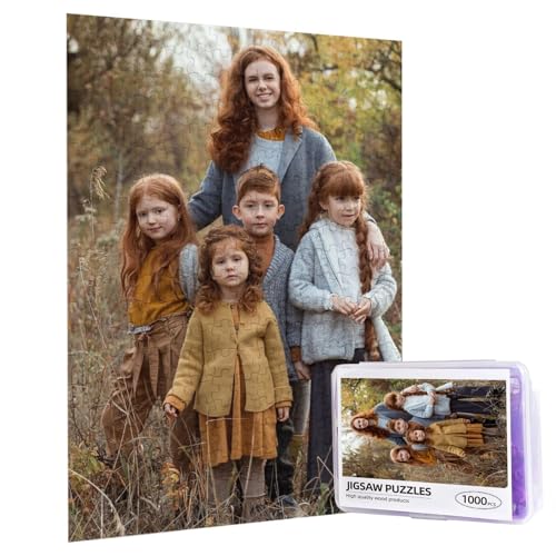 Personalisiertes Puzzle, individuelle Puzzles aus Fotos, 300/500/1000 Teile, personalisiertes Holz-Puzzle, Geschenke für Erwachsene, Kinder, Freunde, Familie, Weihnachten, Hochzeit, Abschlussfeier von Gamanor