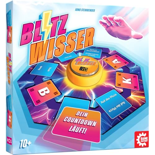 Game Factory 646061 Blitzwisser, das blitzschnelle Wortspiel für Familien und Freunde inkl. Buzzer, Gesellschaftspiel, Partyspiel ab 10 Jahren Game Factory 646061 Blitzwisser, das blitzschnelle Wortspiel für Familien und Freunde inkl. Buzzer, Gesellschaftspiel, Partyspiel ab 10 Jahren von Game Factory