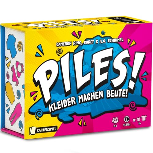 Game Factory 646073 Piles, schnelles Kartenspiel für 2 bis 8 Personen, rasantes Sammelspiel, Reaktionsspiel für Erwachsene und Kinder ab 8 Jahren, deutsche Edition von Game Factory