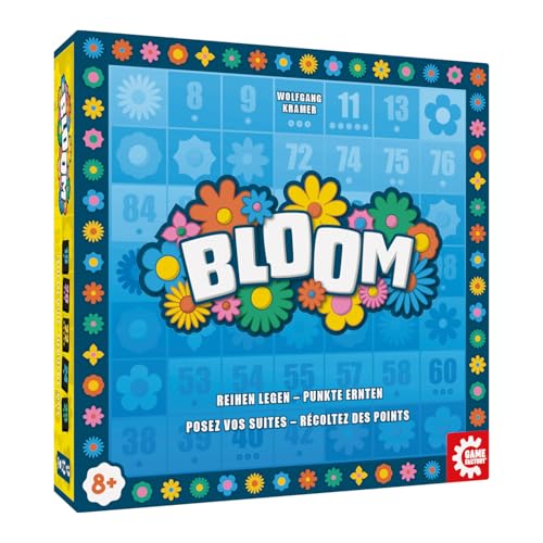 Game Factory 646078 Bloom, Legespiel mit Zahlen, Familienspiel ab 8 Jahren, für 2-5 Spieler, Gesellschaftsspiel, Brettspiel von Game Factory