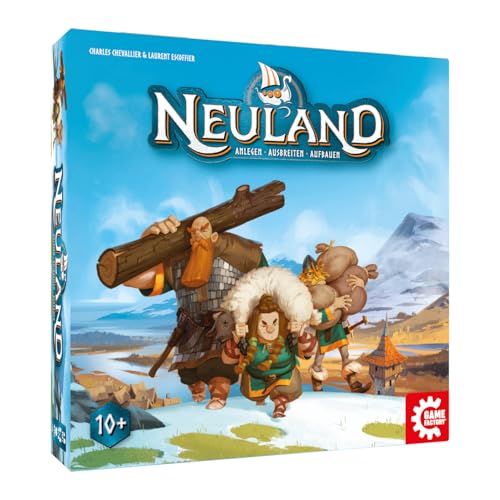 Game Factory 646080 Neuland, strategisches Familienspiel ab 10 Jahren, taktisches Brettspiel für 2-4 Spieler, Gesellschaftsspiel von Game Factory