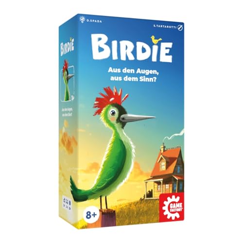 Game Factory 646082 Birdie, Fluffy Animals, federleichtes Merkspiel ab 8 Jahren, Familienspiel für 2-4 Personen, Kartenspiel, Gesellschaftsspiel von Game Factory