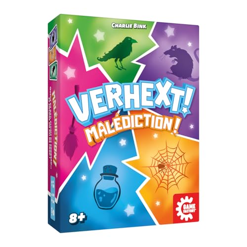 Game Factory 646085 Verhext!, Stichspiel mit spannendem Twist für 3-5 Personen, Kartenspiel ab 8 Jahren, Familienspiel von Game Factory