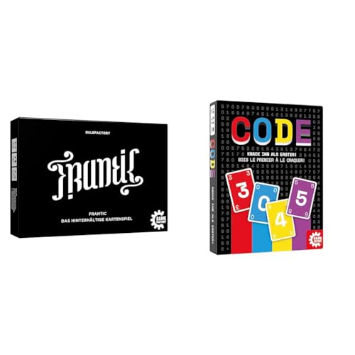 Game Factory 646224, Frantic, das hinterhältige Kartenspiel, deutsche Version & 646301, Code, Kartenspiel für Erwachsene und Kinder ab 8 Jahren, 2-8 Spieler von Game Factory