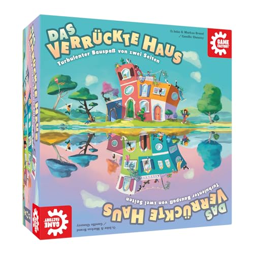 Game Factory 646312 Das verrückte Haus, turbulentes Bauspiel für Erwachsene und Kinder ab 8 Jahren, Familienspiel, für 2-6 Spieler von Game Factory