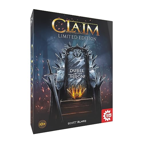 Game Factory 646317 Claim Big Box Limited Edition, Das Duell um den Thron, Kartenspiel für 2 Spieler, Limitierte Ausgabe mit exklusiven Inhalten, Weiß von Game Factory