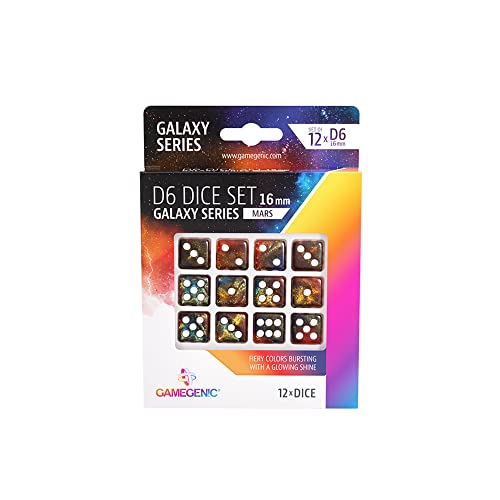 GGS50020 - Galaxy Series - Mars - D6 Dice Set 16 mm (12 pcs) von Asmodee