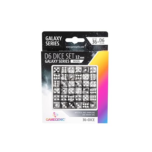 Gamegenic, Galaxy Series - Moon - D6 Dice Set 12 mm von Asmodee