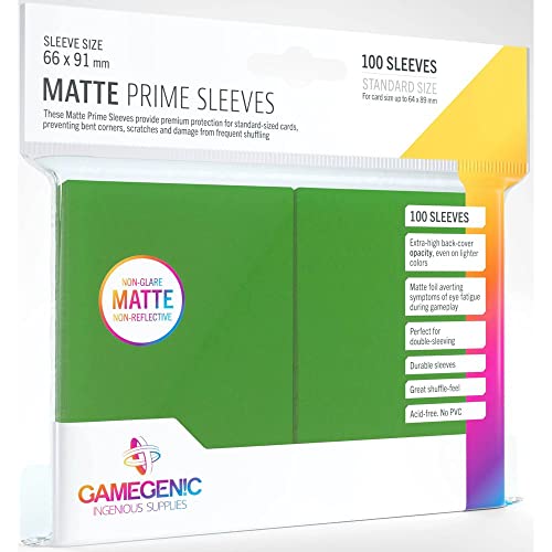 Gamegenic, Matte PRIME Sleeves Green, Sleeve color code: Gray von Gamegenic