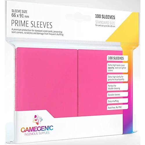 Gamegenic, PRIME Sleeves Pink, Sleeve color code: Gray von Gamegenic