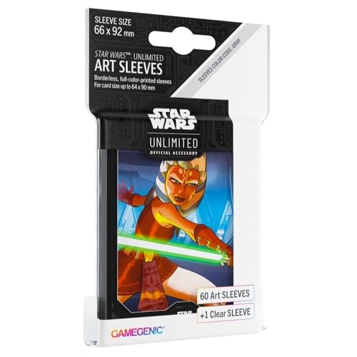 Gamegenic, Star Wars: Unlimited Art Sleeves – Ahsoka Tano, Sleeve Color Code: Gray von Gamegenic