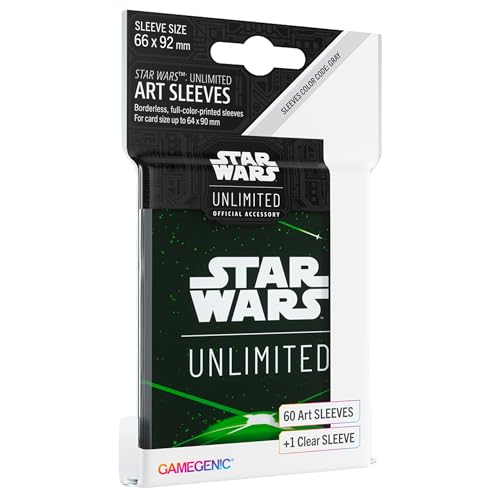 Gamegenic, Star Wars: Unlimited Art Sleeves – Card Back Green, Sleeve Color Code: Gray von Gamegenic