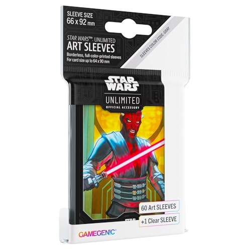 Gamegenic, Star Wars: Unlimited Art Sleeves –Darth Maul, Sleeve color code: Gray von Gamegenic