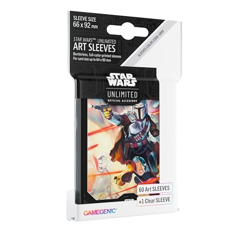 Gamegenic, Star Wars: Unlimited Art Sleeves – Mandalorian, Sleeve Color Code: Gray von Gamegenic