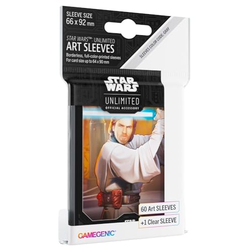 Gamegenic, Star Wars: Unlimited Art Sleeves –Obi-Wan Kenobi, Sleeve color code: Gray von Gamegenic