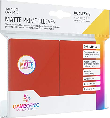 Gamegenic, Matte PRIME Sleeves Red, Sleeve color code: Gray von Gamegenic