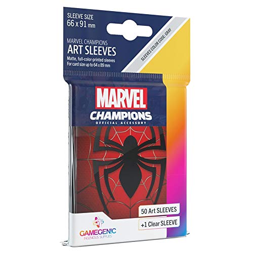 Gamegenic, MARVEL CHAMPIONS sleeves - Spider-Man, Sleeve color code: Gray von Gamegenic