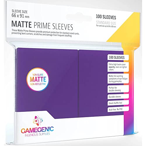 Gamegenic GGS11033ML Matte Prime Sleeves (100-Pack), Purple von Gamegenic