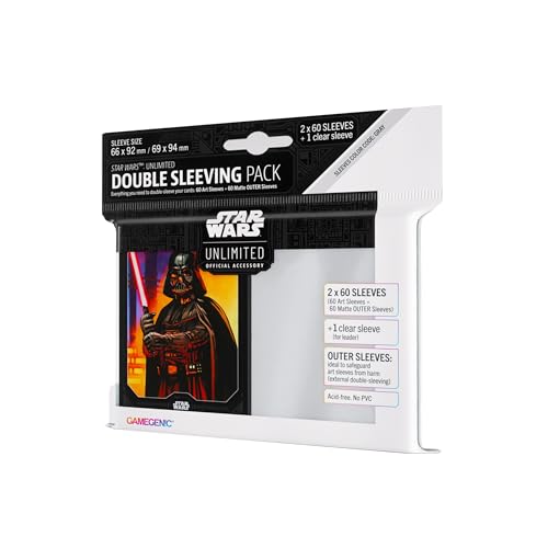 Gamegenic, Star Wars: Unlimited Art Sleeves Double Sleeving Pack – Darth Vader von Gamegenic