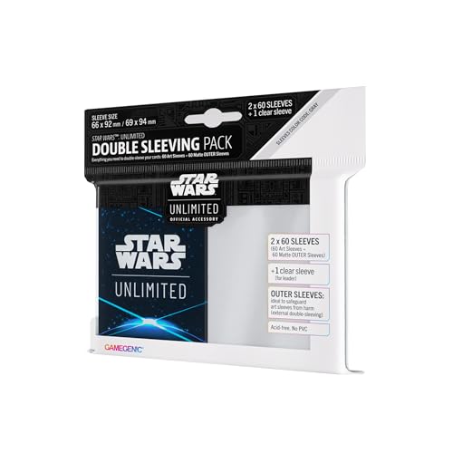 Gamegenic, Star Wars: Unlimited Art Sleeves Double Sleeving Pack – Space Blue von Gamegenic