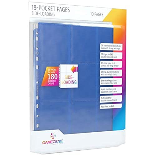 Gamegenic, Sideloading 18-Pocket Pages, 10 Stück pro Packung, Blue von Gamegenic