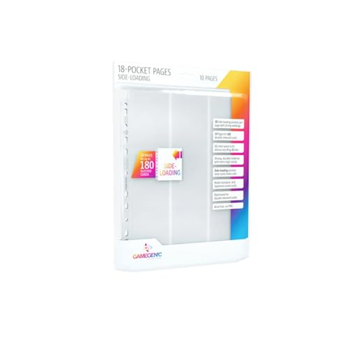 Gamegenic, Sideloading 18-Pocket Pages, 10 Stück pro Packung, White von Gamegenic