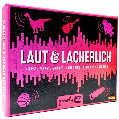 Laut & Lächerlich: Das urkomische Partyspiel der lächerlichen Laute, in Taschengröße | Das familienfreundliche Kartenspiel, das die ganze Familie zum Lachen bringt. (Deutsche Version) von Gamely