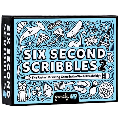 Six Second Scribbles 2 – Das hektisch schnelle und fantastisch lustige Zeichenspiel mit über 100 neuen Karten | Ein familienfreundliches Partyspiel für Kinder, Jugendliche und Erwachsene von Gamely