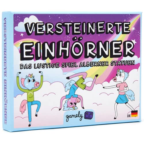 Gamely Versteinerte Einhörner: Das lustige Party-Spiel alberner Statuen, in Taschengröße. Schnell erlernt & familienfreundlich - EIN Spiel zum gemeinsamen Lachen für Kinder und Erwachsene. von Gamely