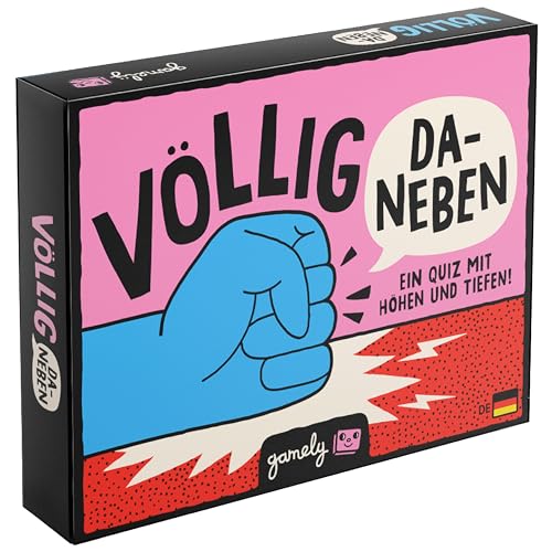 Völlig Daneben | Das Brillante Quiz für die, die gerne hoch pokern | EIN familienfreundliches Party-Spiel für Kinder, Teenies & Erwachsene | 2+ Spieler von Gamely