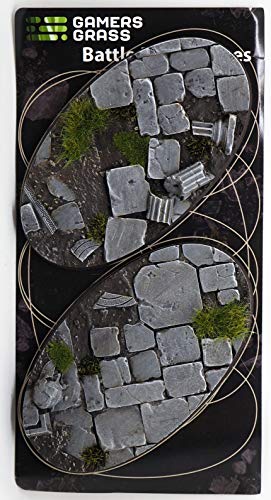 Battle Ready Bases Gamers Grass Temple Bases, Oval 90mm (x2) GGB-TO90 von Gamers Grass